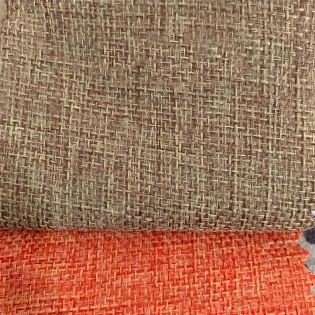 Brown vintage-style speaker cloth – thick linen burlap fabric for speaker grille restoration, offering acoustic transparency and a classic retro look.