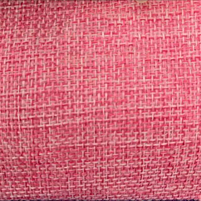 Pink vintage-style speaker cloth – thick linen burlap fabric for speaker grille restoration, offering acoustic transparency and a classic retro look