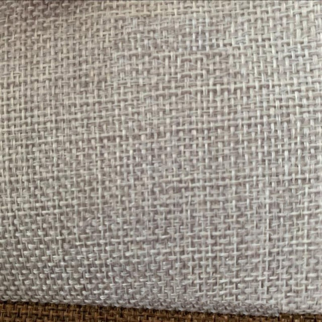 Gray vintage-style speaker cloth – thick linen burlap fabric for speaker grille restoration, offering acoustic transparency and a classic retro look