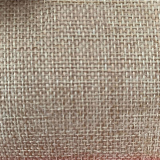 Beige vintage-style speaker cloth – thick linen burlap fabric for speaker grille restoration, offering acoustic transparency and a classic retro look