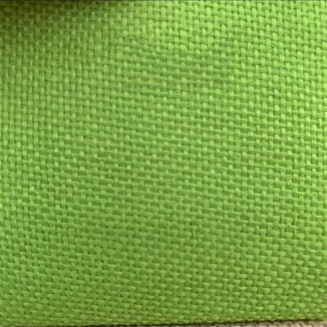 Lime green vintage-style speaker cloth – thick linen burlap fabric for speaker grille restoration, offering acoustic transparency and a classic retro look