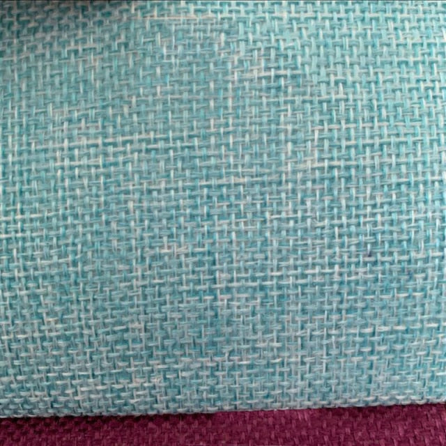Light Blue vintage-style speaker cloth – thick linen burlap fabric for speaker grille restoration, offering acoustic transparency and a classic retro look