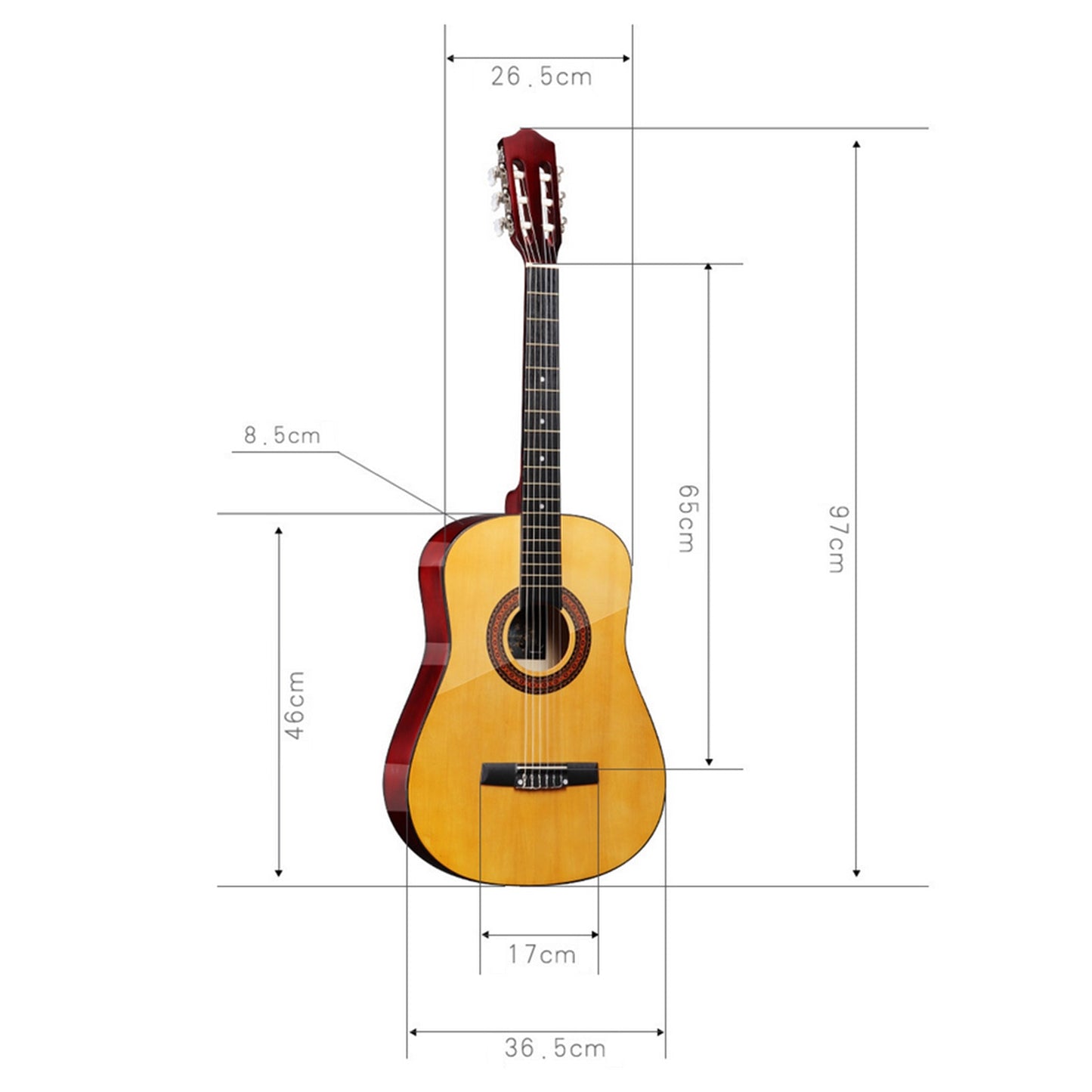 Wooden Acoustic Guitar