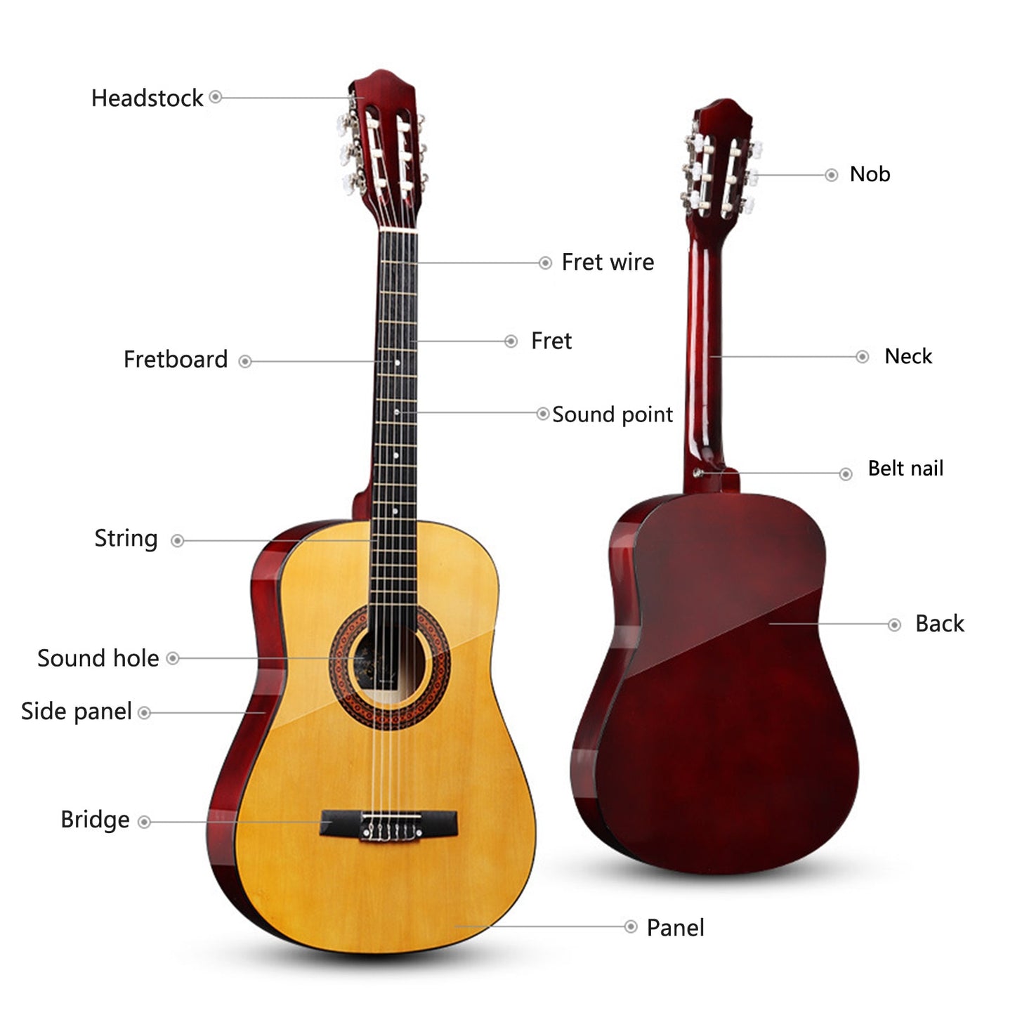 Wooden Acoustic Guitar