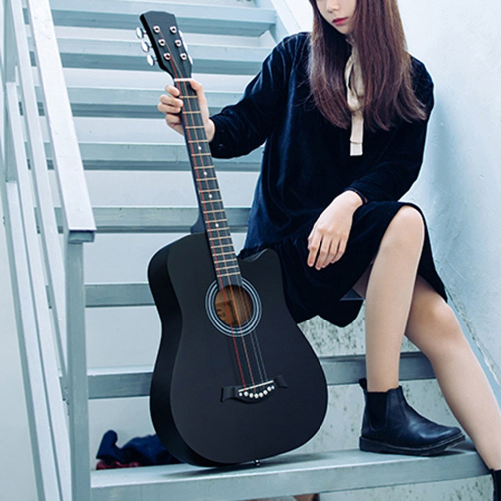 Wooden Acoustic Guitar