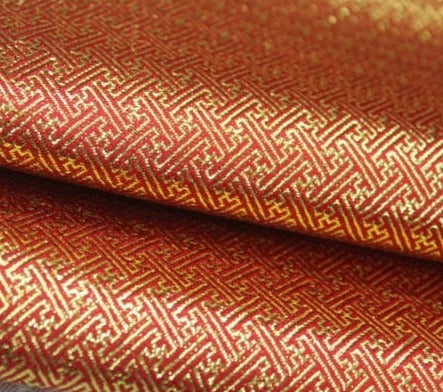 Metallic Speaker Grill Cloth Red gold