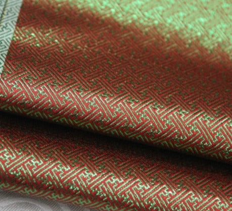 Metallic Speaker Grill Cloth red green gold