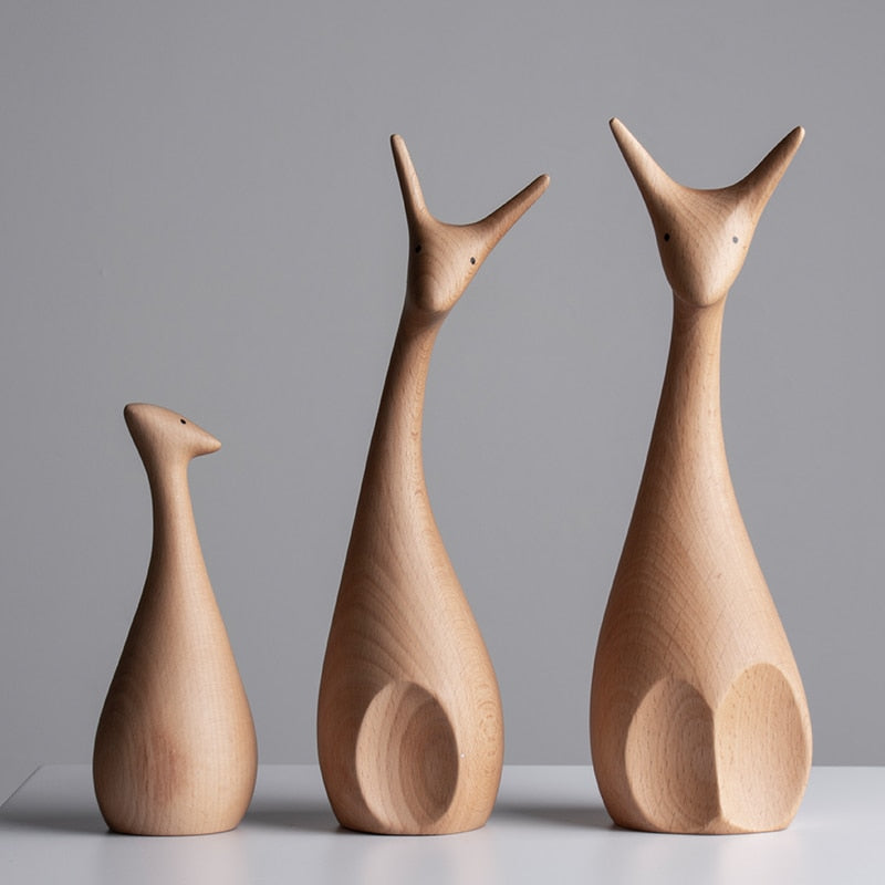 wooden deer decorations
