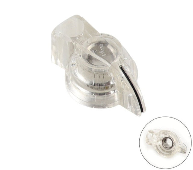 Clear Chicken head knob for guitar amplifier or electric guitar, vintage-style plastic control knob with 6.35mm shaft hole and set screw for secure fit