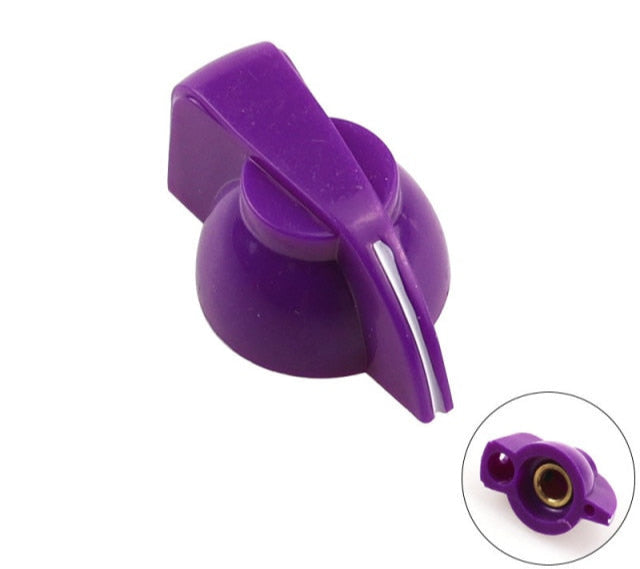Purple Chicken head knob for guitar amplifier or electric guitar, vintage-style plastic control knob with 6.35mm shaft hole and set screw for secure fit