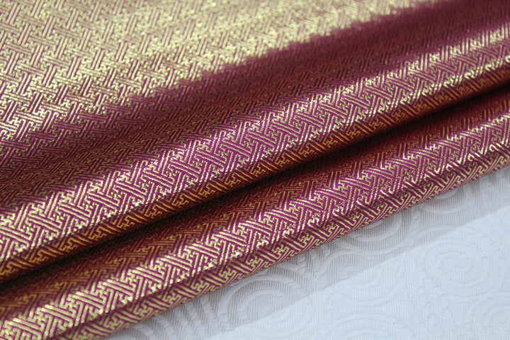 Metallic Speaker Grill Cloth red gold