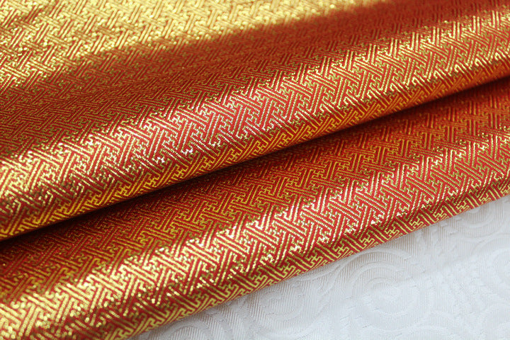 Metallic Speaker Grill Cloth gold, red