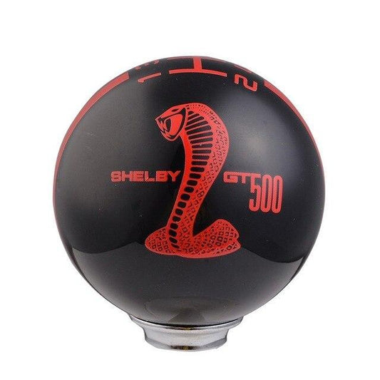 Resin Shift Knob Shelby Mustang GT500 5 Speed Red Gear Shift Knob Snake Pattern (Black+Red) Shift Knobs Big River Hardware Red