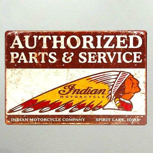 Retro Tin Metal Sign, Indian Motorcycle Tin Sign Big River Hardware