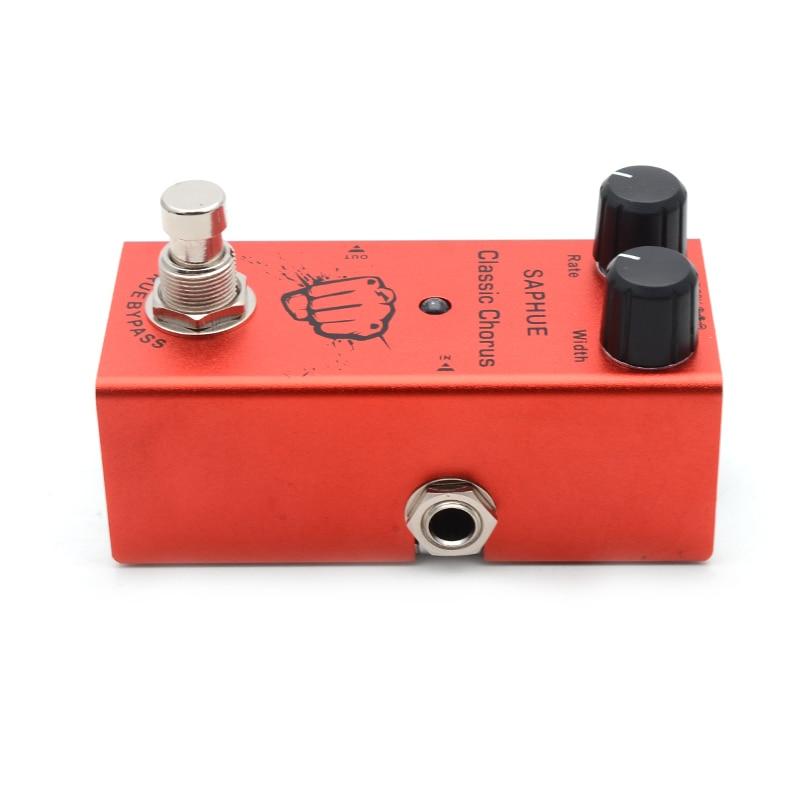 SAPHUE Electric Guitar Classic Chorus Pedal Rate/Width Knob Effect Pedal Effect Pedal Big River Hardware