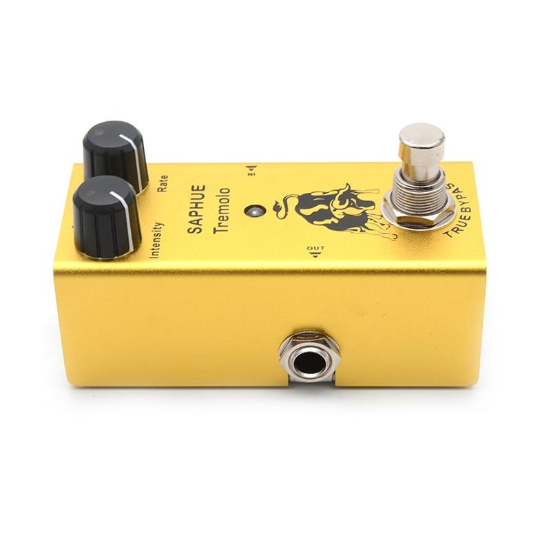 SAPHUE Electric Guitar Tremolo Intensity/Rate Knob Effect Pedal Mini Single Type DC 9V True Bypass multieffects Big River Hardware