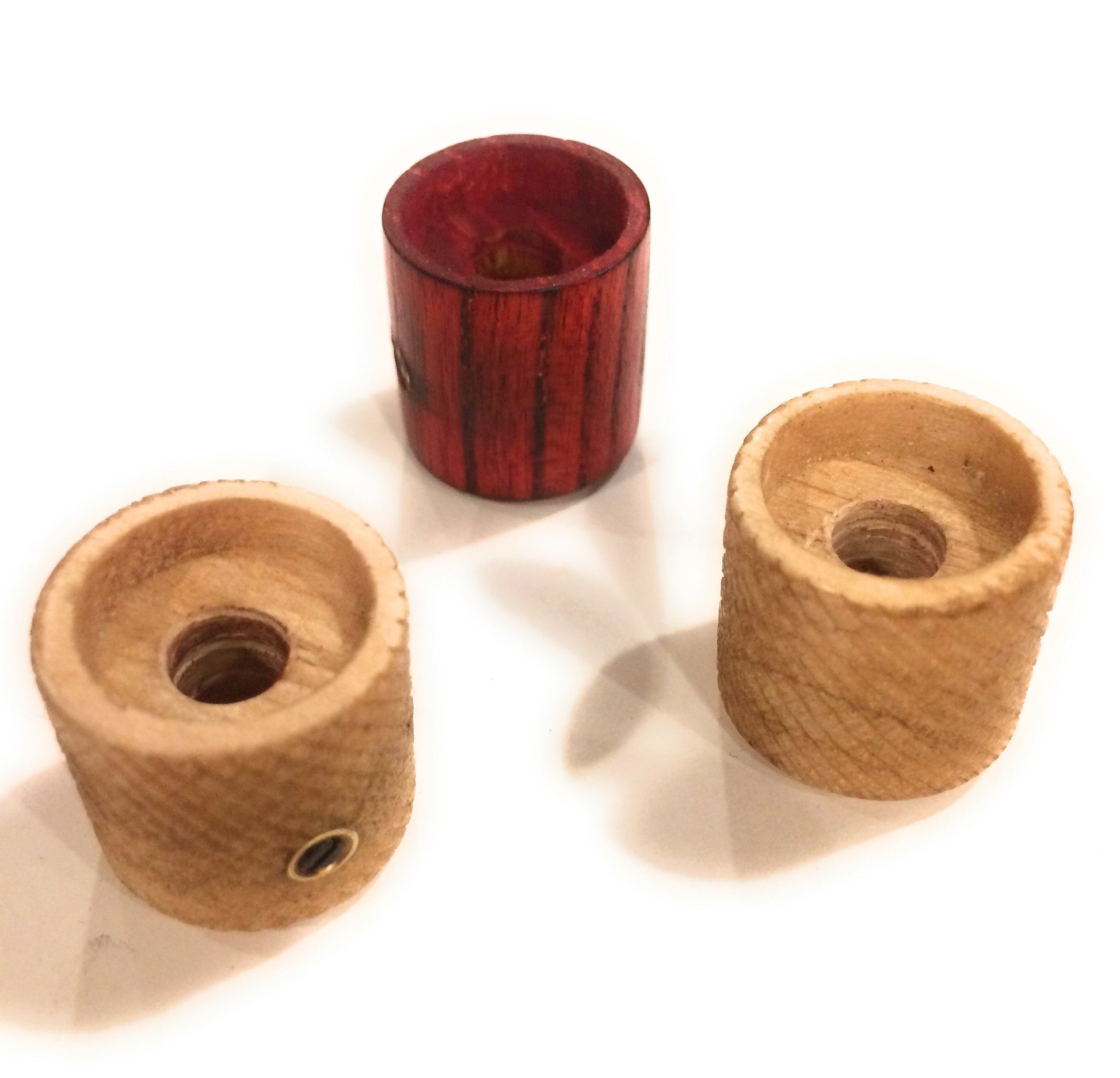 Set of 2 Tele Style Wood Barrel Custom Guitar Knobs Guitar Control Knob Big River Hardware