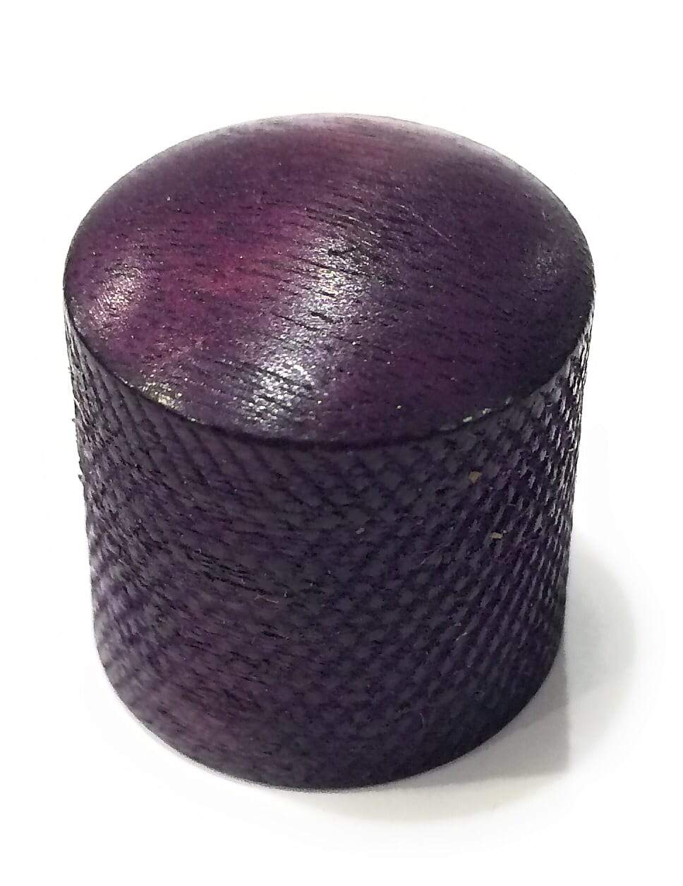 Set of 2 Tele Style Wood Barrel Custom Guitar Knobs Guitar Control Knob Big River Hardware Black Walnut - Purple