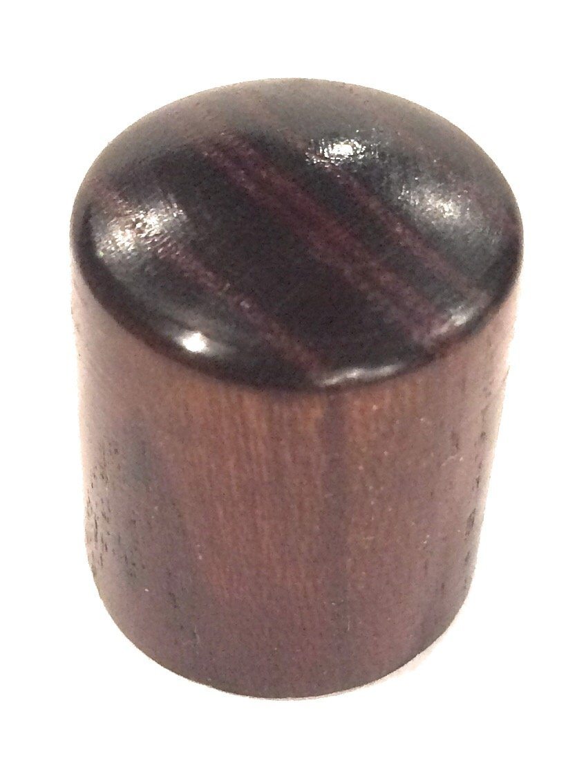 Set of 2 Tele Style Wood Barrel Custom Guitar Knobs Guitar Control Knob Big River Hardware Blackened Osage Orange - Red