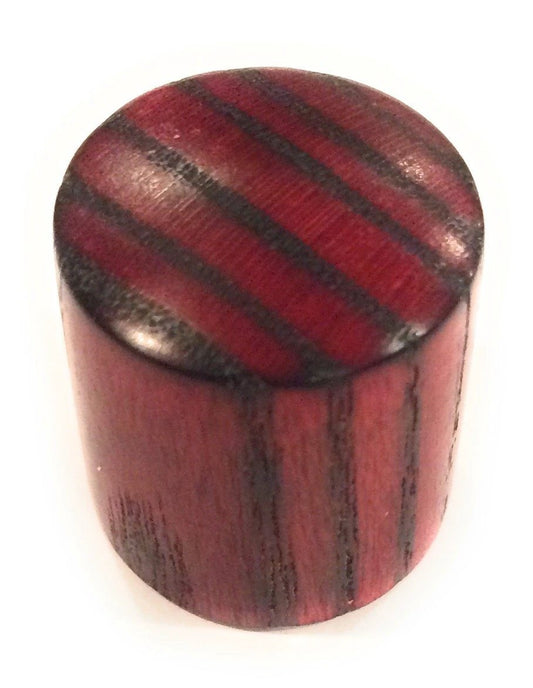 Set of 2 Tele Style Wood Barrel Custom Guitar Knobs Guitar Control Knob Big River Hardware Zebra Osage Orange - Red