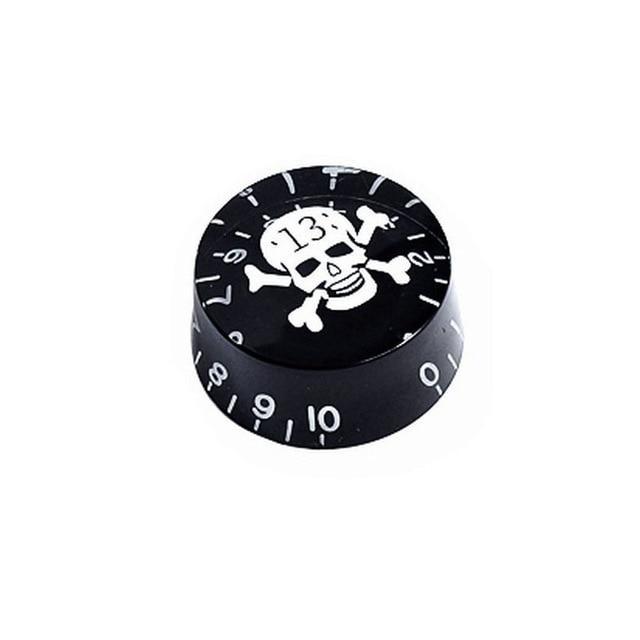 Skull Guitar Knob guitar knobs Big River Hardware White Skull Black