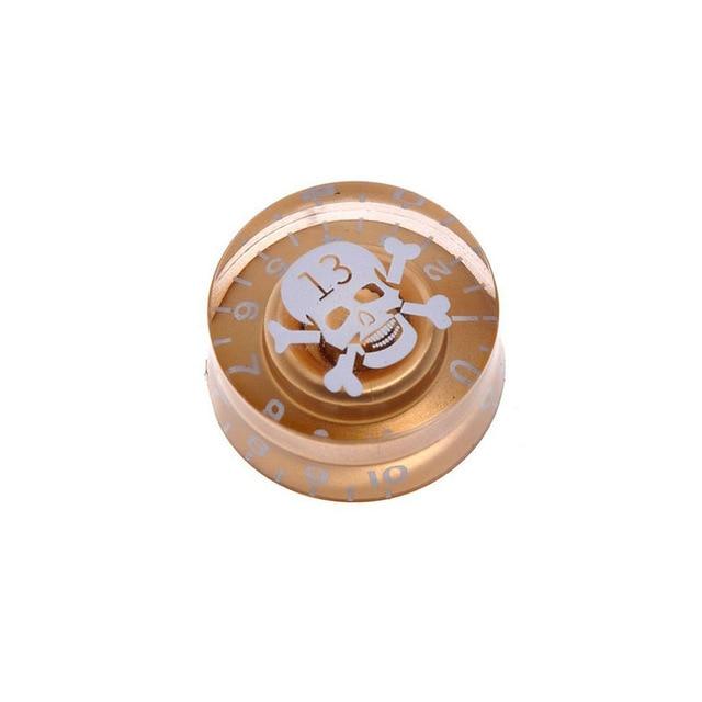 Skull Guitar Knob guitar knobs Big River Hardware White Skull Gold