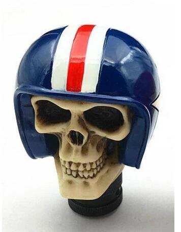 Skull Stick Shift Head Gear Knob Soldier Hat Shifter Fit for Most Manual Cars Shift Knobs Big River Hardware Blue