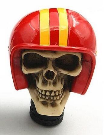 Skull Stick Shift Head Gear Knob Soldier Hat Shifter Fit for Most Manual Cars Shift Knobs Big River Hardware Red