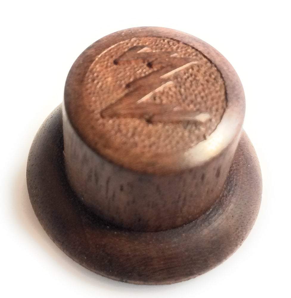 Small Solid Wood Hand Made Zenith Knob - Antique Radio Repair Knob Big River Hardware Small Zenith Knob