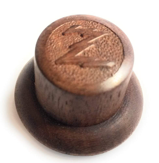 Small Solid Wood Hand Made Zenith Knob - Antique Radio Repair Knob Big River Hardware Small Zenith Knob