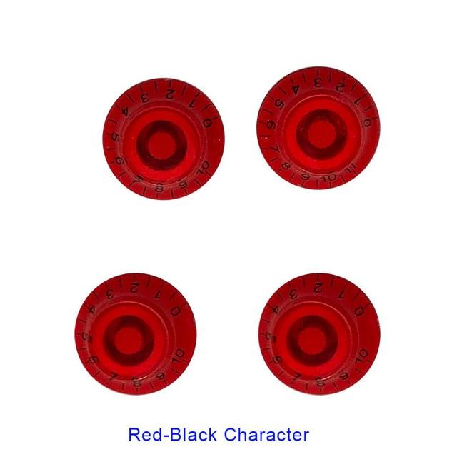 Speed Volume Tone Control Knobs guitar knobs Big River Hardware Red-blackcharacter