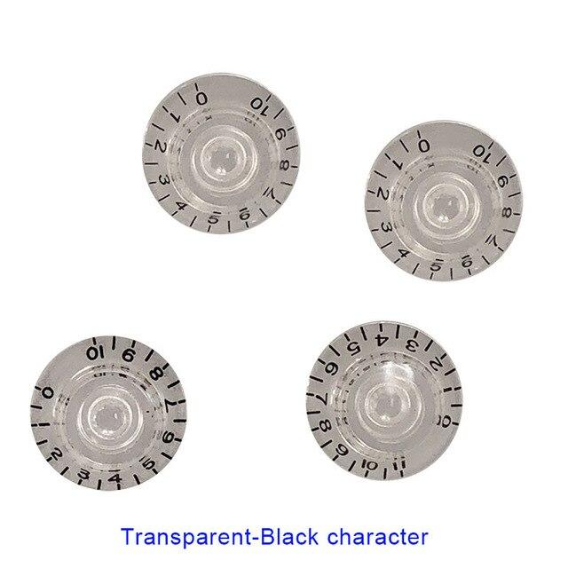 Speed Volume Tone Control Knobs guitar knobs Big River Hardware transparent-black