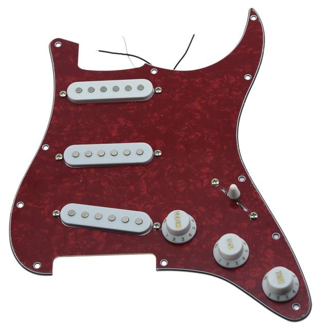 Strat Pickguard Custom Strat Pickguard Custom Big River Hardware Red Pearl-WH