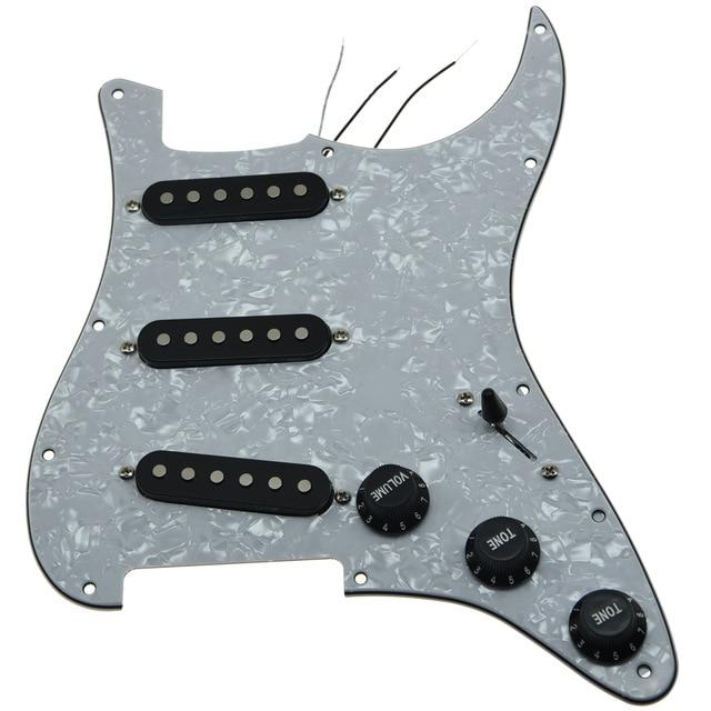 Strat Pickguard Custom Strat Pickguard Custom Big River Hardware White Pearll-BK