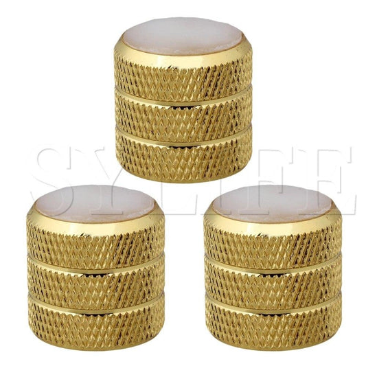 Unique Guitar Knobs - 3pcs - White Glass Gem Guitar Control Knob Big River Hardware