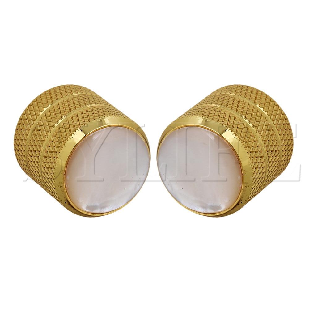 Unique Guitar Knobs - 3pcs - White Glass Gem Guitar Control Knob Big River Hardware