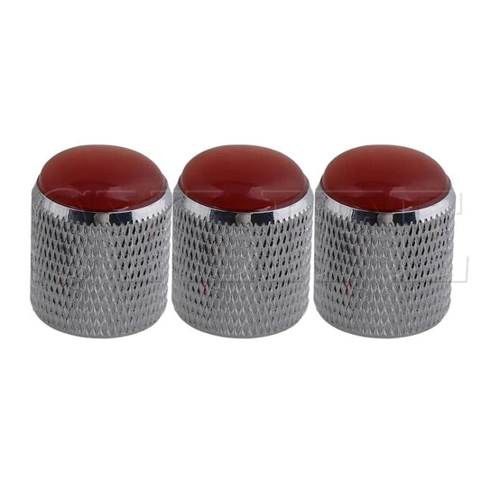 Unique Guitar Knobs - Red Glass Top - 3pcs - Free Shipping Guitar Control Knob Big River Hardware