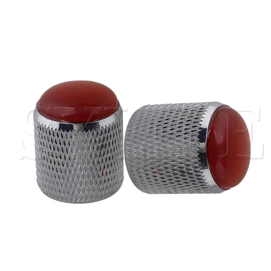 Unique Guitar Knobs - Red Glass Top - 3pcs - Free Shipping Guitar Control Knob Big River Hardware