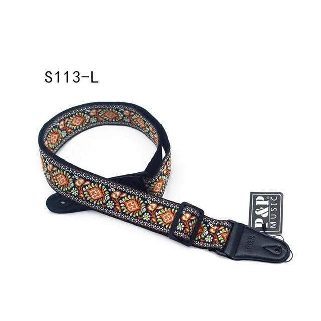 Vintage Guitar Strap - Embroidered Guitar Strap Big River Hardware violet
