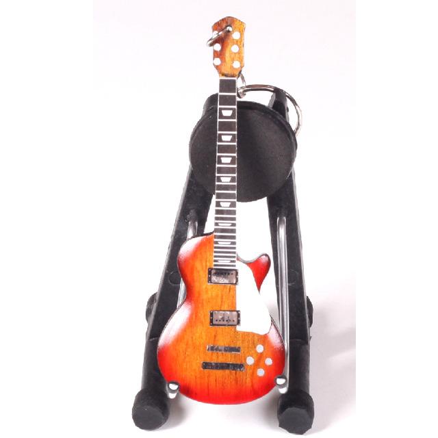 Wooden Miniature Guitar Keychain with 15 Different Models Available, Double Necks Guitar Key Chain Big River Hardware 026