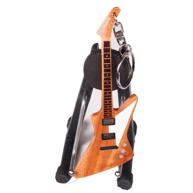 Wooden Miniature Guitar Keychain with 15 Different Models Available, Double Necks Guitar Key Chain Big River Hardware 039