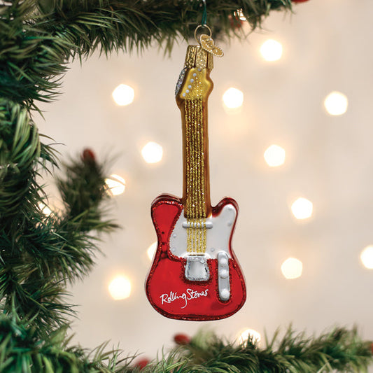 Old World Christmas Rolling Stones Guitar Ornament