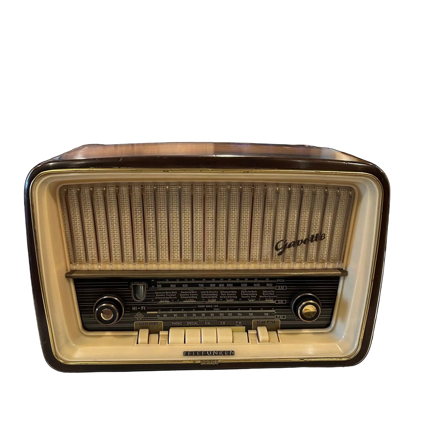 Telefunken Gavotte Vintage Tube Radio Bluetooth AUX – Fully Restored German HiFi AM FM SW Mid Century