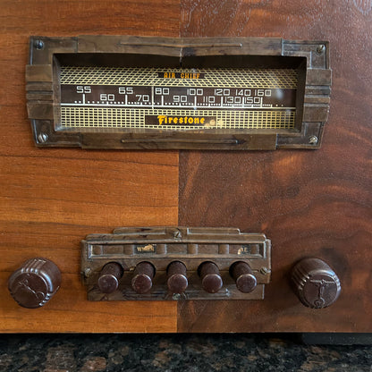 Firestone Air Chief Radio  R-313-A (1939)(wood tube table radio)