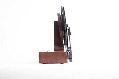 GLD Vertical Vinyl Record Player Ash Wood Veneer Gold Trim