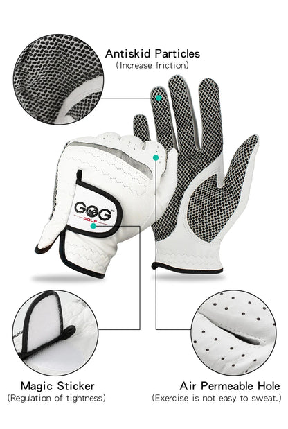 Durable Premium Men's Golf Gloves by Big River Hardware with Genuine Leather and Breathable Fabric for Enhanced Comfort and Grip in Various Sizes
