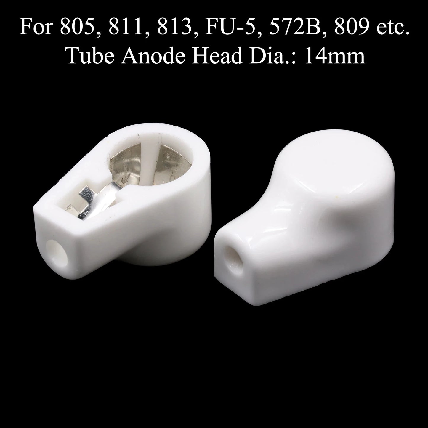 6.4mm 9mm 14mm Ceramic Vacuum Tube Anode Plate Grid Cap Hat For EL504 EL519 EF37 FU-7 807 310A 813 805 811 572B 809