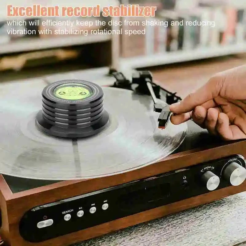 1pcs 60hz for LP Recording Stabilizer Universal Vinyl Record Turntable Aluminum Player With Level Stabilizer Clamp Alloy Weight