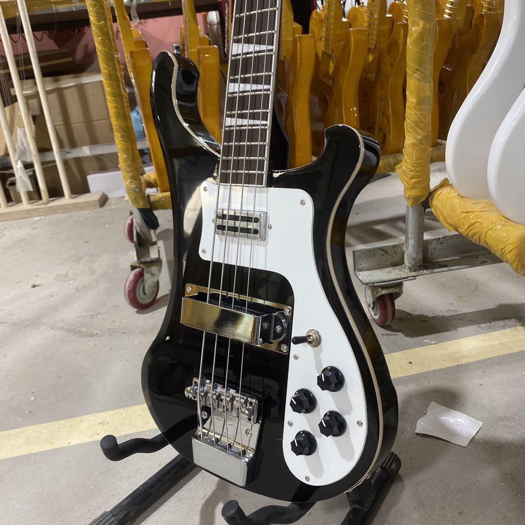 Black Electric Bass Guitar