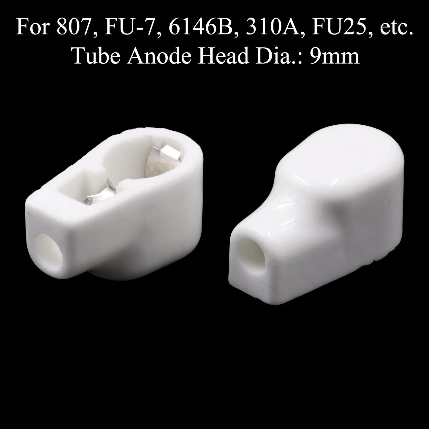 6.4mm 9mm 14mm Ceramic Vacuum Tube Anode Plate Grid Cap Hat For EL504 EL519 EF37 FU-7 807 310A 813 805 811 572B 809